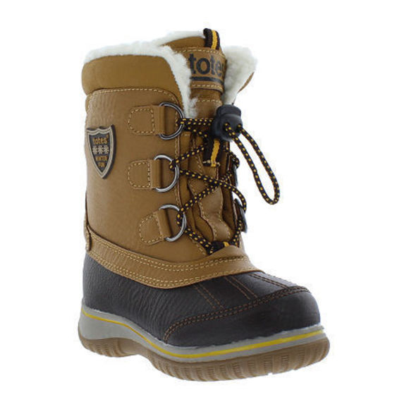 Totes Toddler Boys Lil Morris Waterproof Winter Boots Beige Size 9 Medium - Picture 1 of 1